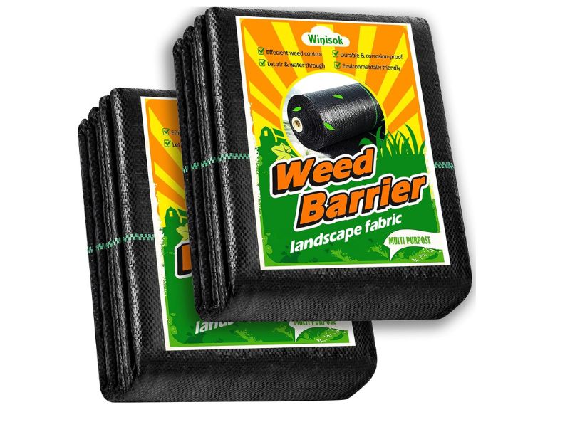 Winisok 3FT x 100FT 3.2oz Weed Barrier Landscape Fabric- Best for Mulch Beds