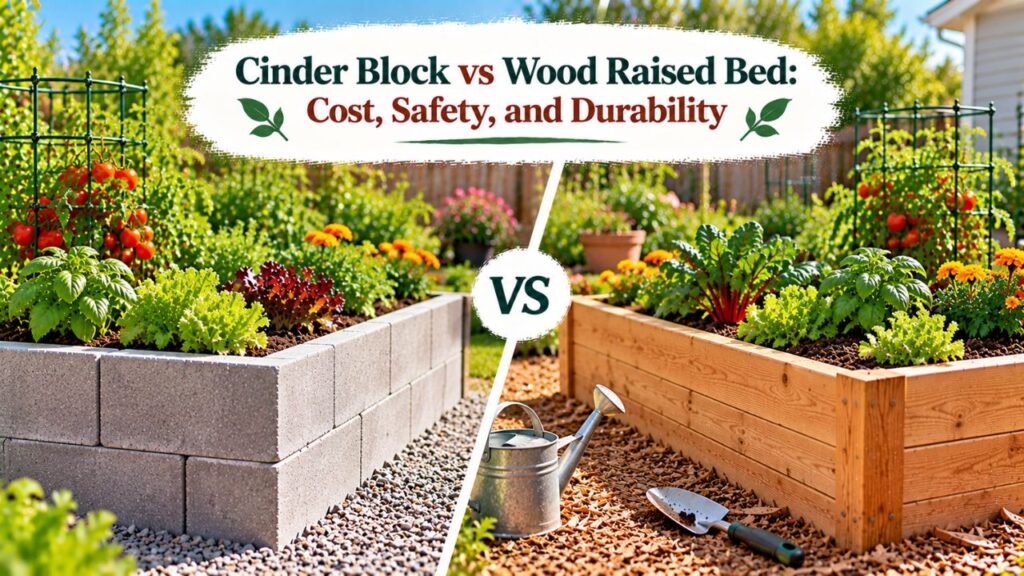 Cinder Block vs Wood Raised Bed: Cost, Safety, and Durability
