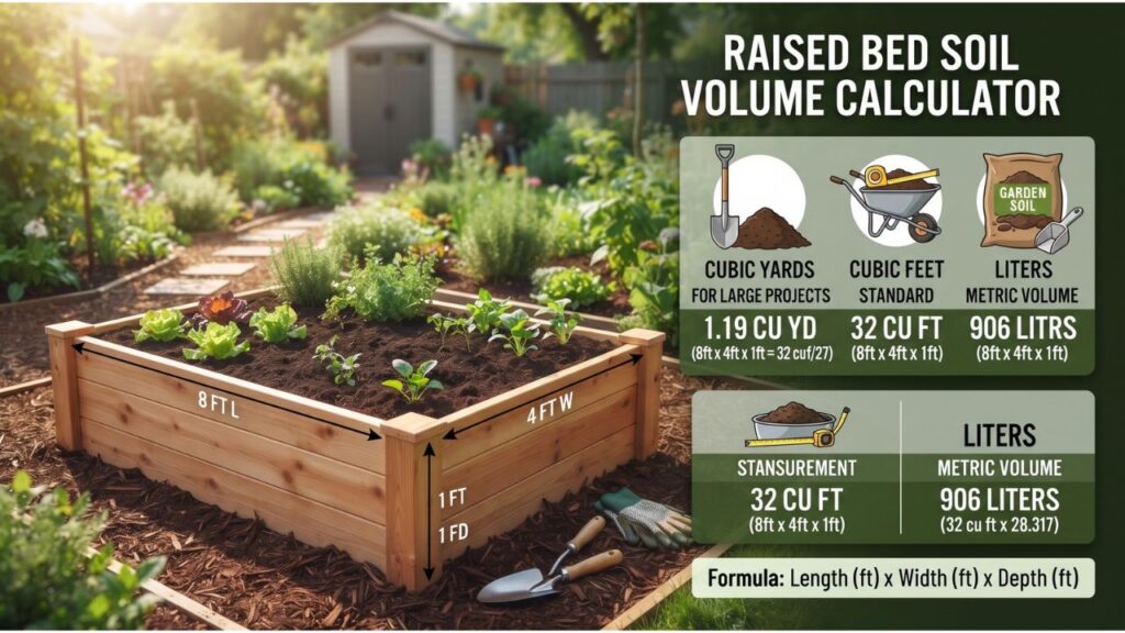 Raised Bed Soil Volume: Liters vs. Cubic Feet vs. Cubic Yards
