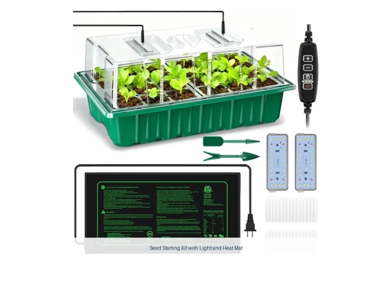 seed starting kit with light and heat mat